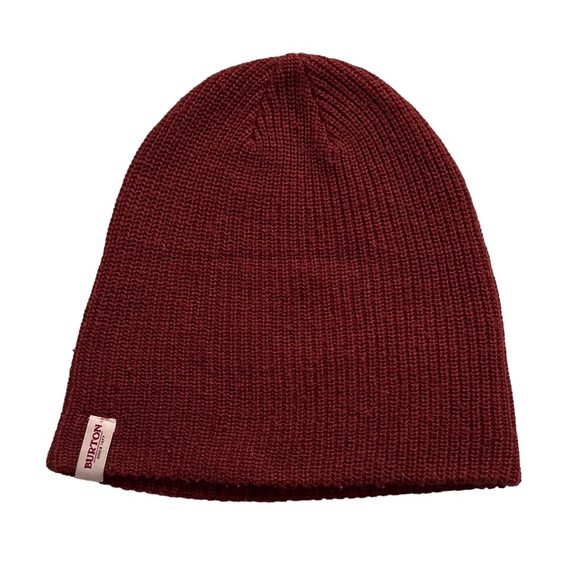 Burton Other - Burton Beanie Hat Rust Red Ribbed Knit Outdoor Winter Unisex One Size